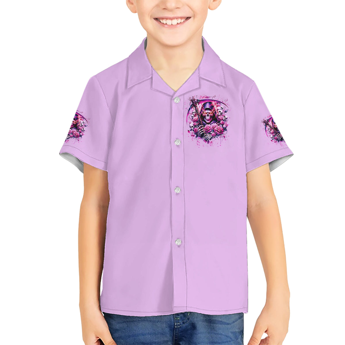 Reaper Skull Family Matching Short Sleeve Bodycon Dress and Hawaiian Shirt Warning This Tattooed Girl Doesn't Play Well With Stupid People - Wonder Print Shop