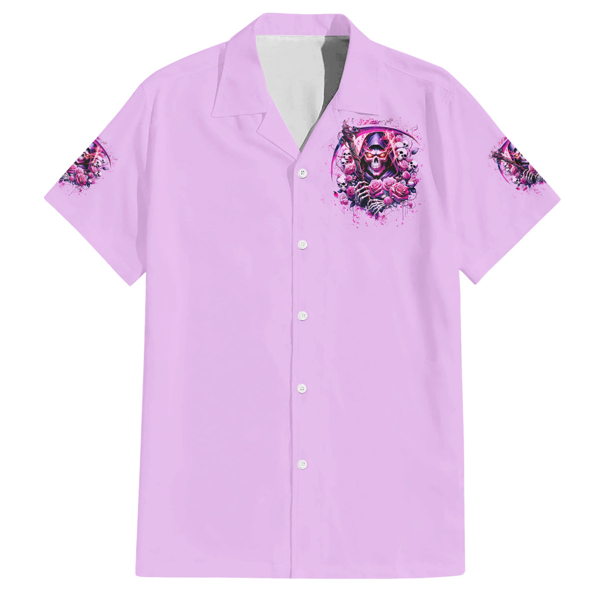 Reaper Skull Hawaiian Shirt Warning This Tattooed Girl Doesn't Play Well With Stupid People - Wonder Print Shop