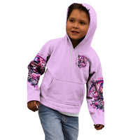 Reaper Skull Kid Hoodie Warning This Tattooed Girl Doesn't Play Well With Stupid People - Wonder Print Shop