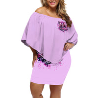 Reaper Skull Off Shoulder Short Dress Warning This Tattooed Girl Doesn't Play Well With Stupid People - Wonder Print Shop