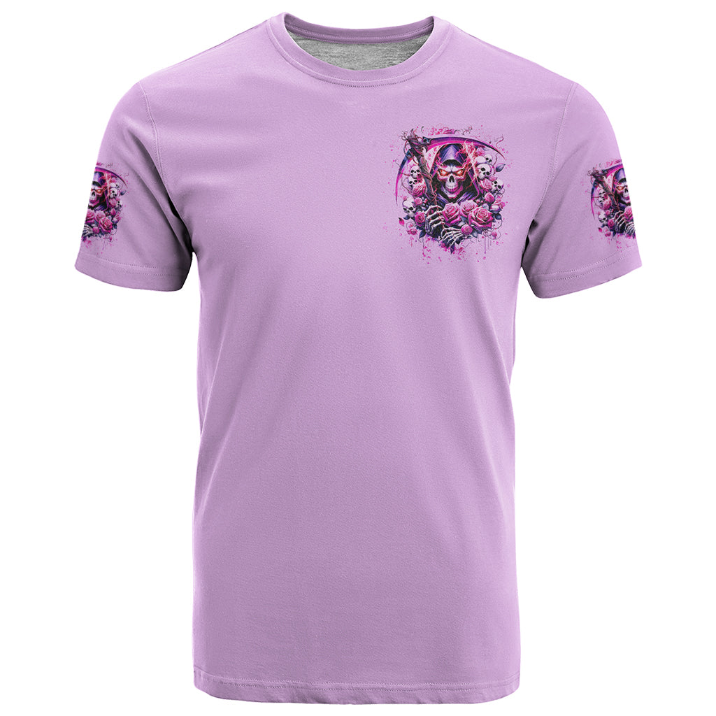 Reaper Skull T Shirt Warning This Tattooed Girl Doesn't Play Well With Stupid People - Wonder Print Shop