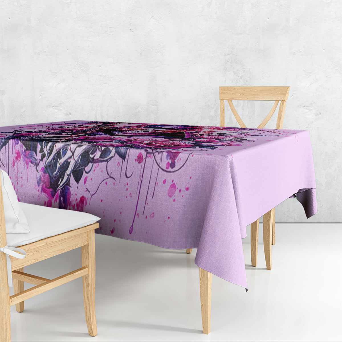 Reaper Skull Tablecloth Warning This Tattooed Girl Doesn't Play Well With Stupid People - Wonder Print Shop