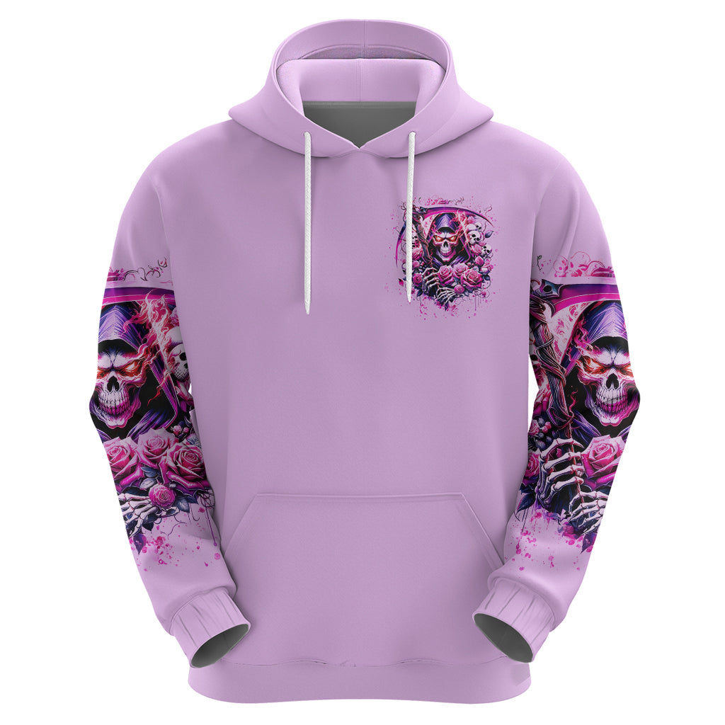 Reaper Skull Zip Hoodie Warning This Tattooed Girl Doesn't Play Well With Stupid People - Wonder Print Shop