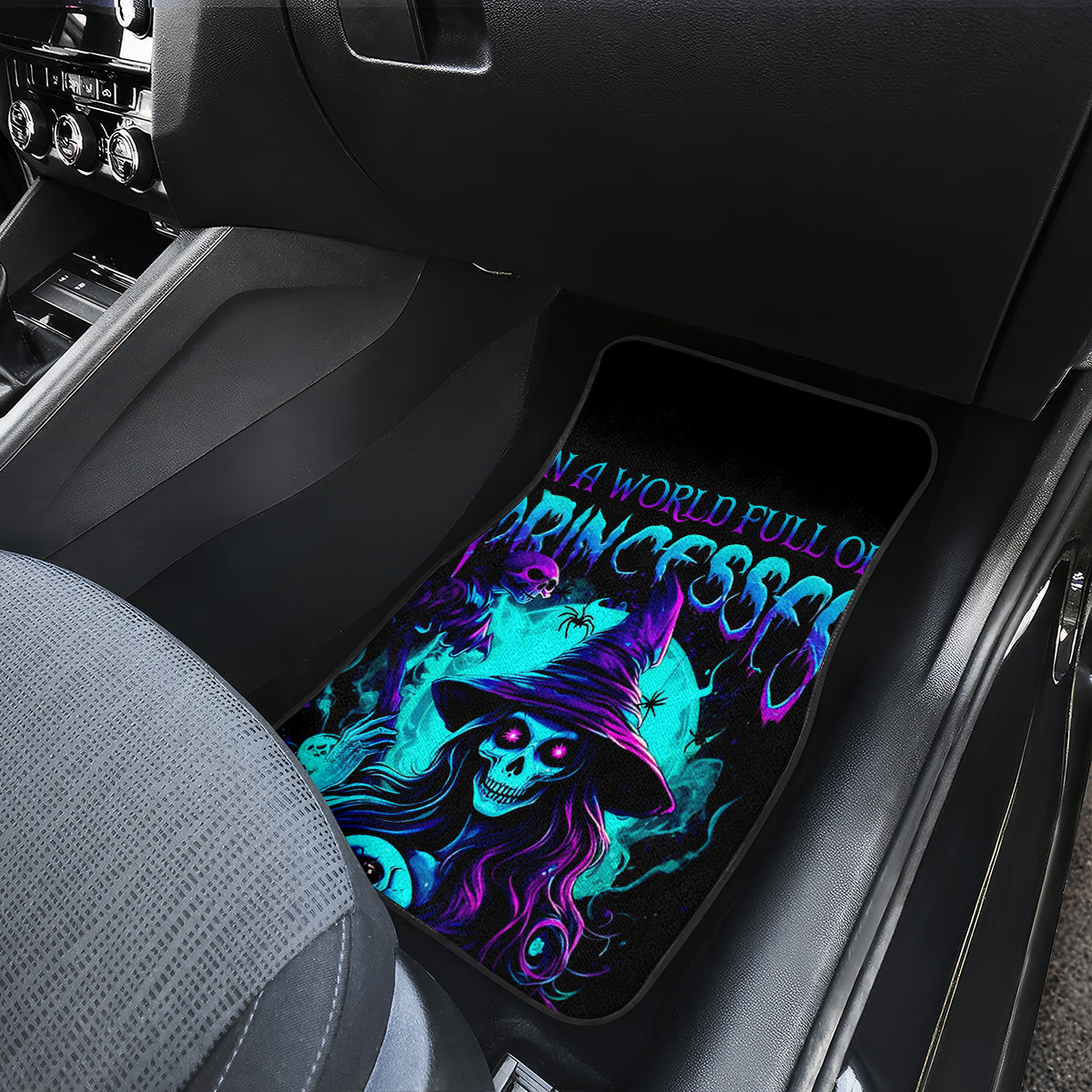 Witch Skull Car Mats In A World Full Of Princess Be A Witch - Wonder Print Shop