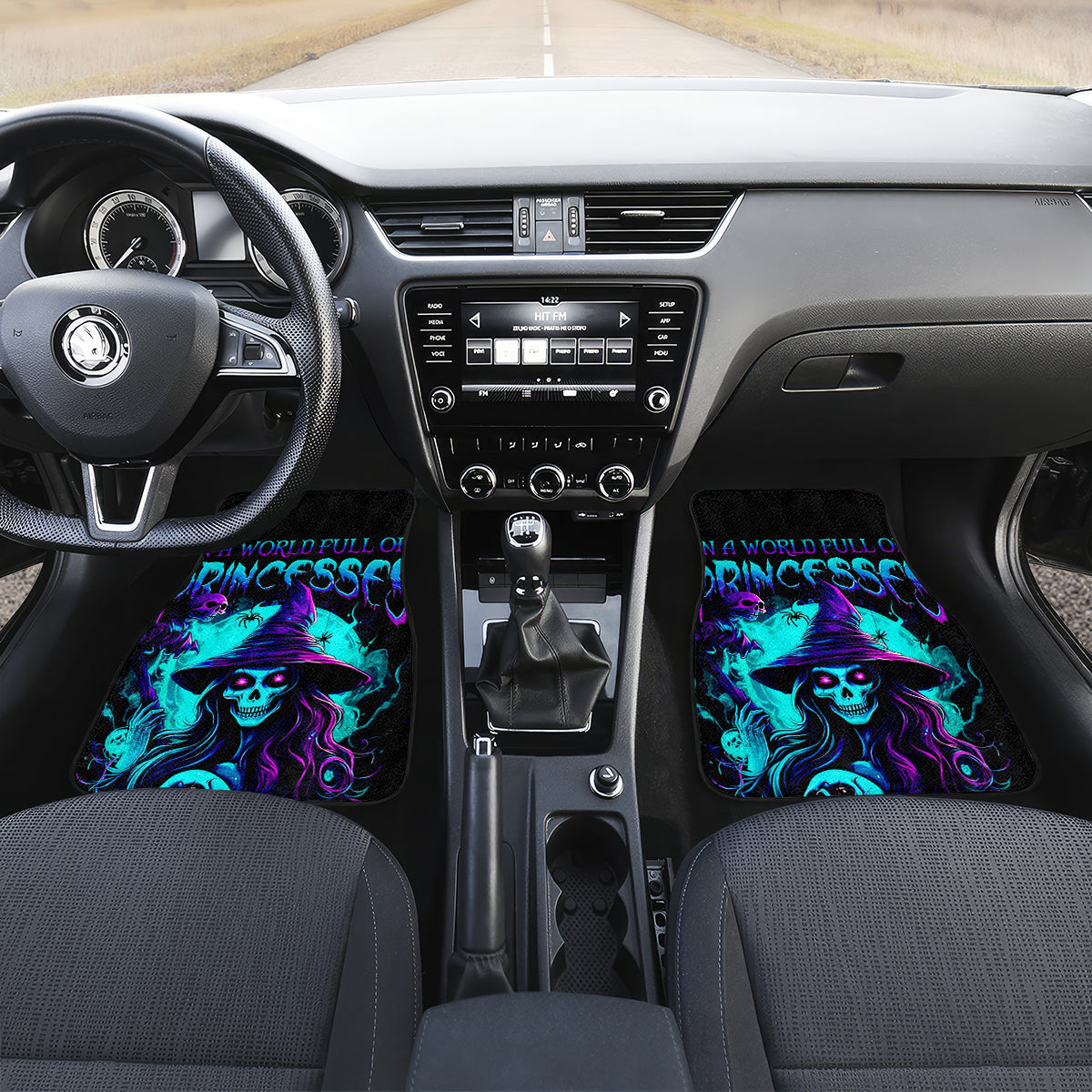 Witch Skull Car Mats In A World Full Of Princess Be A Witch - Wonder Print Shop