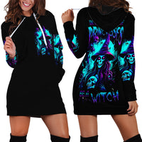 Witch Skull Hoodie Dress In A World Full Of Princess Be A Witch - Wonder Print Shop