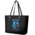 Witch Skull Leather Tote Bag In A World Full Of Princess Be A Witch - Wonder Print Shop