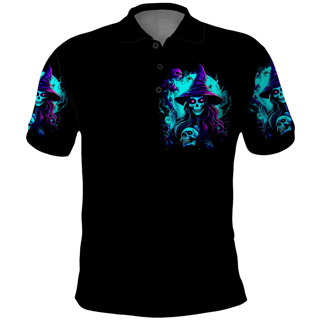 Witch Skull Polo Shirt In A World Full Of Princess Be A Witch - Wonder Print Shop