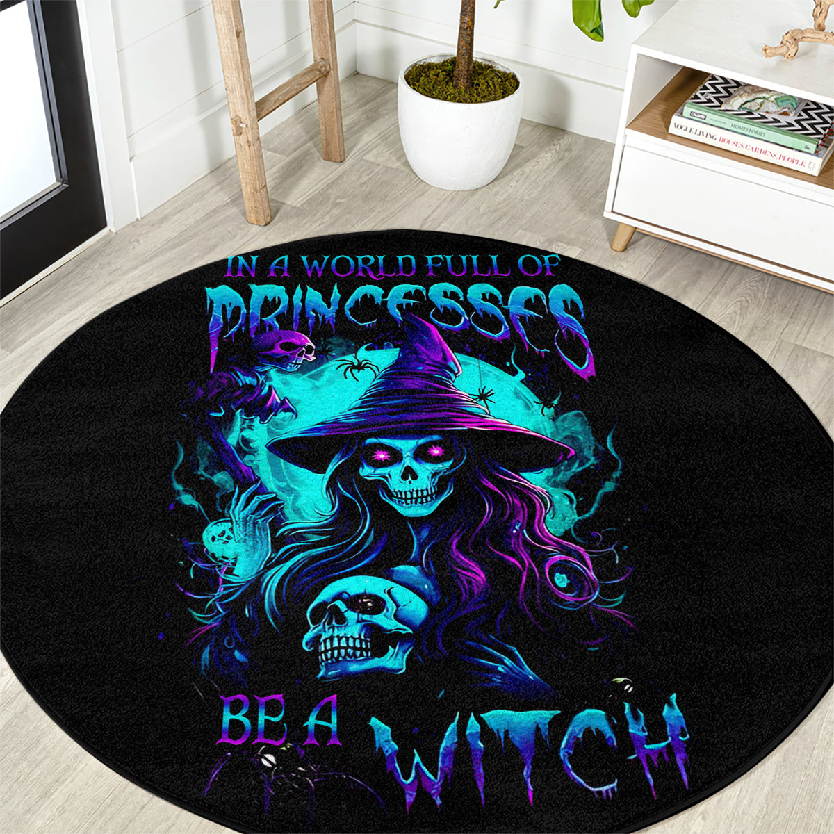 witch-skull-round-carpet-in-a-world-full-of-princess-be-a-witch