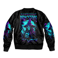 Witch Skull Sleeve Zip Bomber Jacket In A World Full Of Princess Be A Witch - Wonder Print Shop