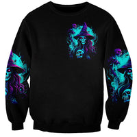 Witch Skull Sweatshirt In A World Full Of Princess Be A Witch - Wonder Print Shop