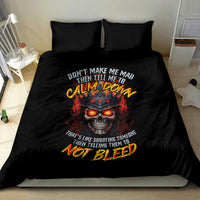 King Skull Bedding Set Don't Make Me Mad Then Tell Me To Calm Down - Wonder Print Shop
