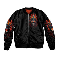 King Skull Bomber Jacket Don't Make Me Mad Then Tell Me To Calm Down - Wonder Print Shop