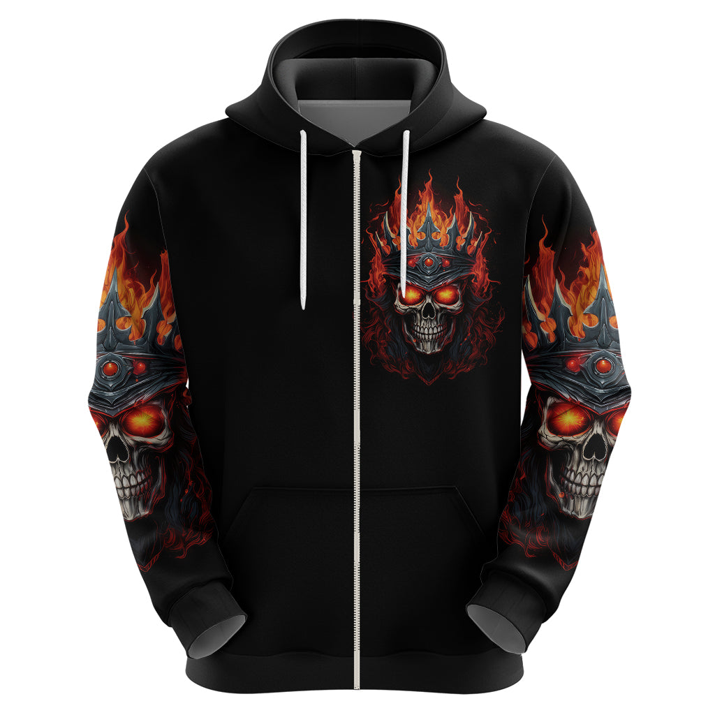 King Skull Hoodie Don't Make Me Mad Then Tell Me To Calm Down - Wonder Print Shop