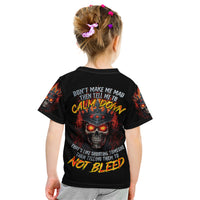 King Skull Kid T Shirt Don't Make Me Mad Then Tell Me To Calm Down - Wonder Print Shop
