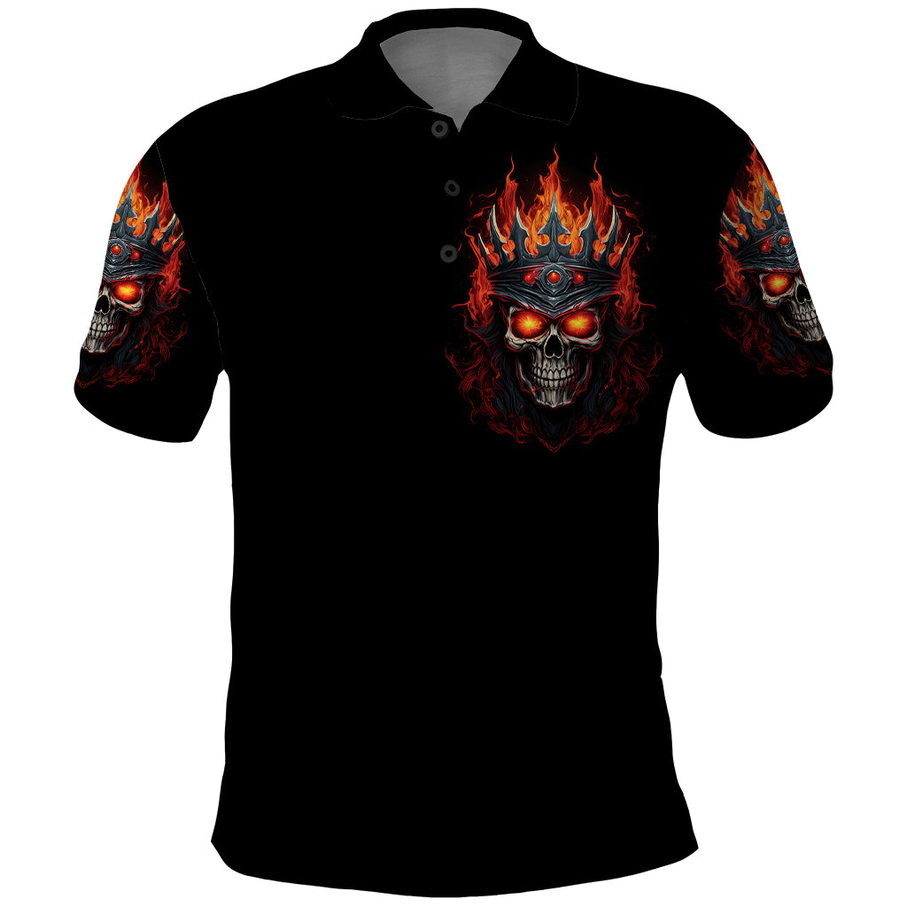King Skull Polo Shirt Don't Make Me Mad Then Tell Me To Calm Down - Wonder Print Shop