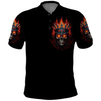 King Skull Polo Shirt Don't Make Me Mad Then Tell Me To Calm Down - Wonder Print Shop