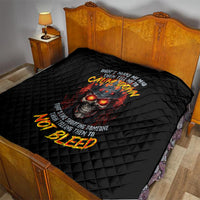 King Skull Quilt Don't Make Me Mad Then Tell Me To Calm Down - Wonder Print Shop