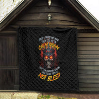 King Skull Quilt Don't Make Me Mad Then Tell Me To Calm Down - Wonder Print Shop