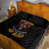King Skull Quilt Bed Set Don't Make Me Mad Then Tell Me To Calm Down - Wonder Print Shop