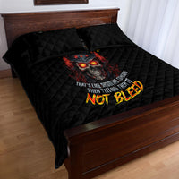 King Skull Quilt Bed Set Don't Make Me Mad Then Tell Me To Calm Down - Wonder Print Shop