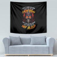 King Skull Tapestry Don't Make Me Mad Then Tell Me To Calm Down - Wonder Print Shop