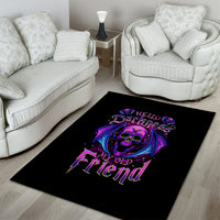 Bat Skull Area Rug Bat Skull Hello Darkness My Old Friend - Wonder Print Shop