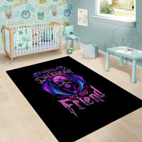 Bat Skull Area Rug Bat Skull Hello Darkness My Old Friend - Wonder Print Shop