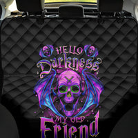 Bat Skull Back Car Seat Cover Bat Skull Hello Darkness My Old Friend - Wonder Print Shop