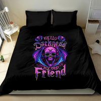Bat Skull Bedding Set Bat Skull Hello Darkness My Old Friend - Wonder Print Shop