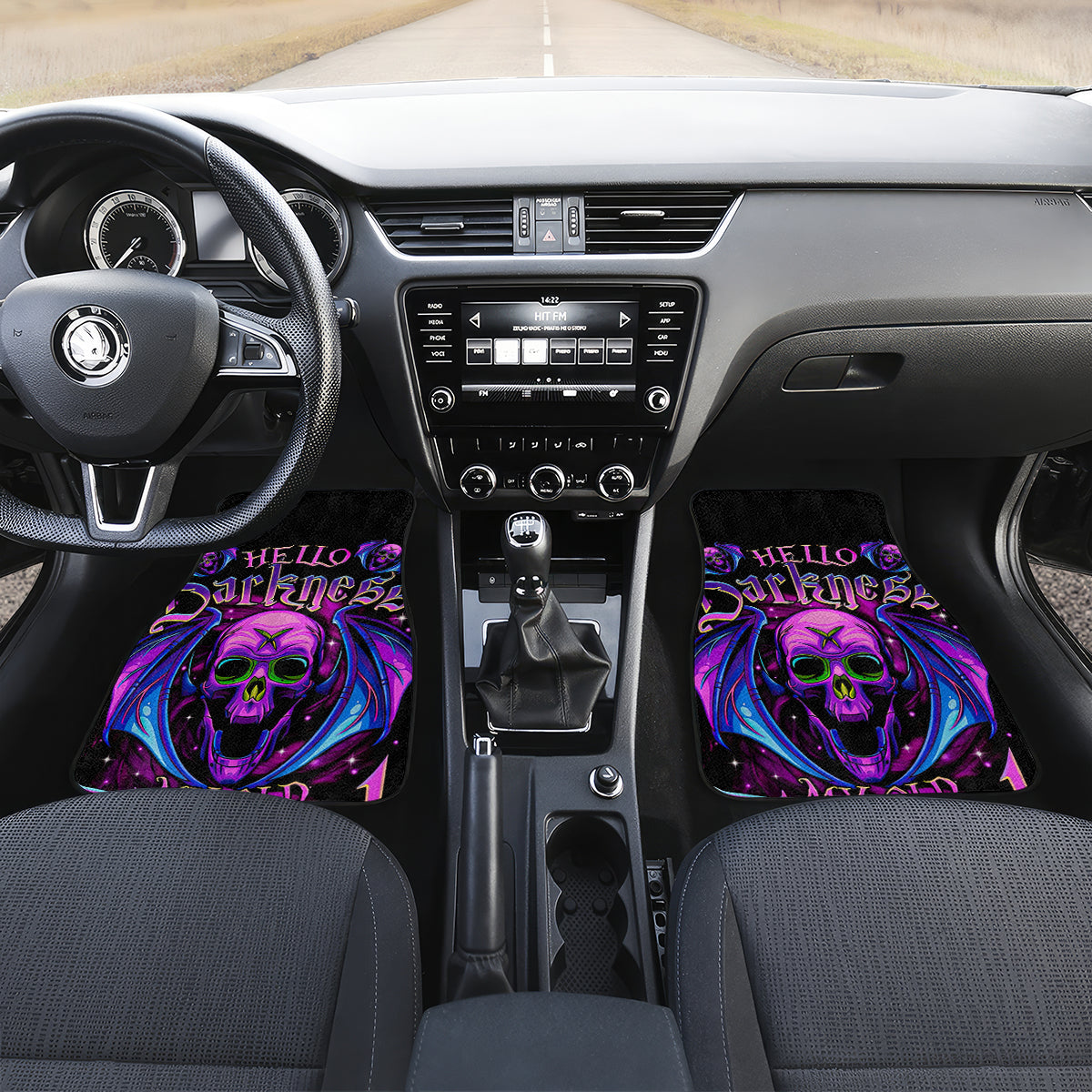 Bat Skull Car Mats Bat Skull Hello Darkness My Old Friend - Wonder Print Shop