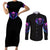Bat Skull Couples Matching Short Sleeve Bodycon Dress and Long Sleeve Button Shirts Bat Skull Hello Darkness My Old Friend - Wonder Print Shop