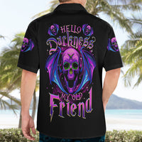 Bat Skull Hawaiian Shirt Bat Skull Hello Darkness My Old Friend - Wonder Print Shop