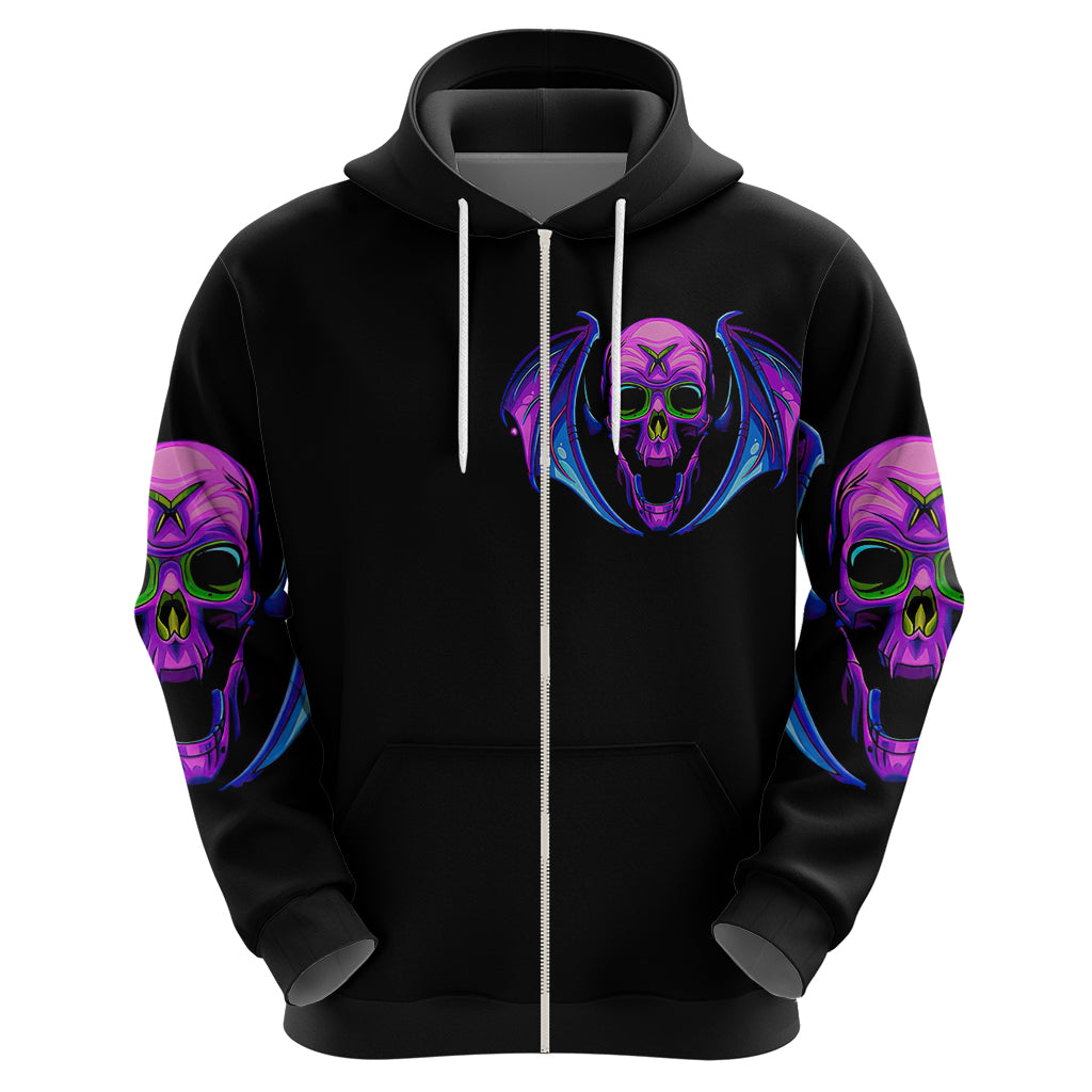 Bat Skull Hoodie Bat Skull Hello Darkness My Old Friend - Wonder Print Shop