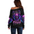 Bat Skull Off Shoulder Sweater Bat Skull Hello Darkness My Old Friend - Wonder Print Shop