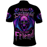 Bat Skull Polo Shirt Bat Skull Hello Darkness My Old Friend - Wonder Print Shop