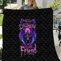 Bat Skull Quilt Bat Skull Hello Darkness My Old Friend - Wonder Print Shop