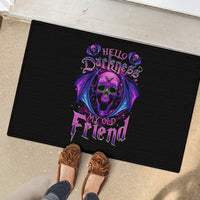 Bat Skull Rubber Doormat Bat Skull Hello Darkness My Old Friend - Wonder Print Shop