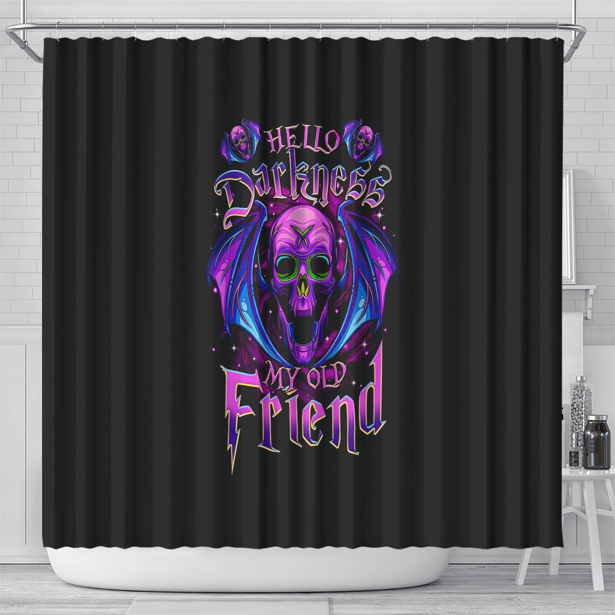 bat-skull-shower-curtain-bat-skull-hello-darkness-my-old-friend