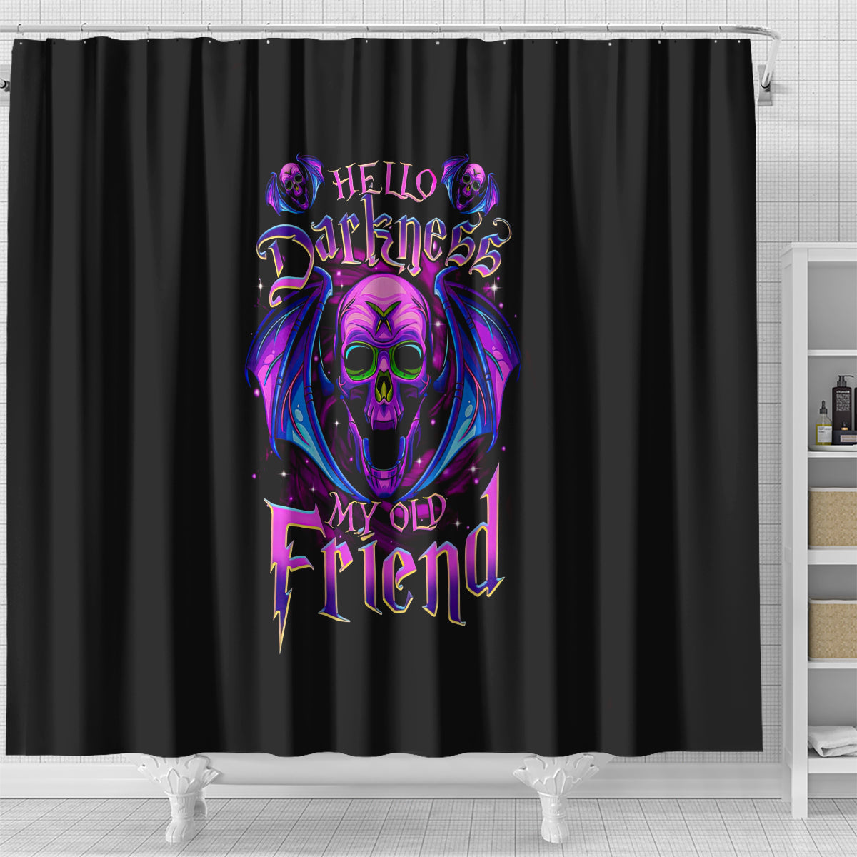bat-skull-shower-curtain-bat-skull-hello-darkness-my-old-friend