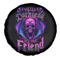 Bat Skull Spare Tire Cover Bat Skull Hello Darkness My Old Friend - Wonder Print Shop