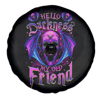 Bat Skull Spare Tire Cover Bat Skull Hello Darkness My Old Friend - Wonder Print Shop