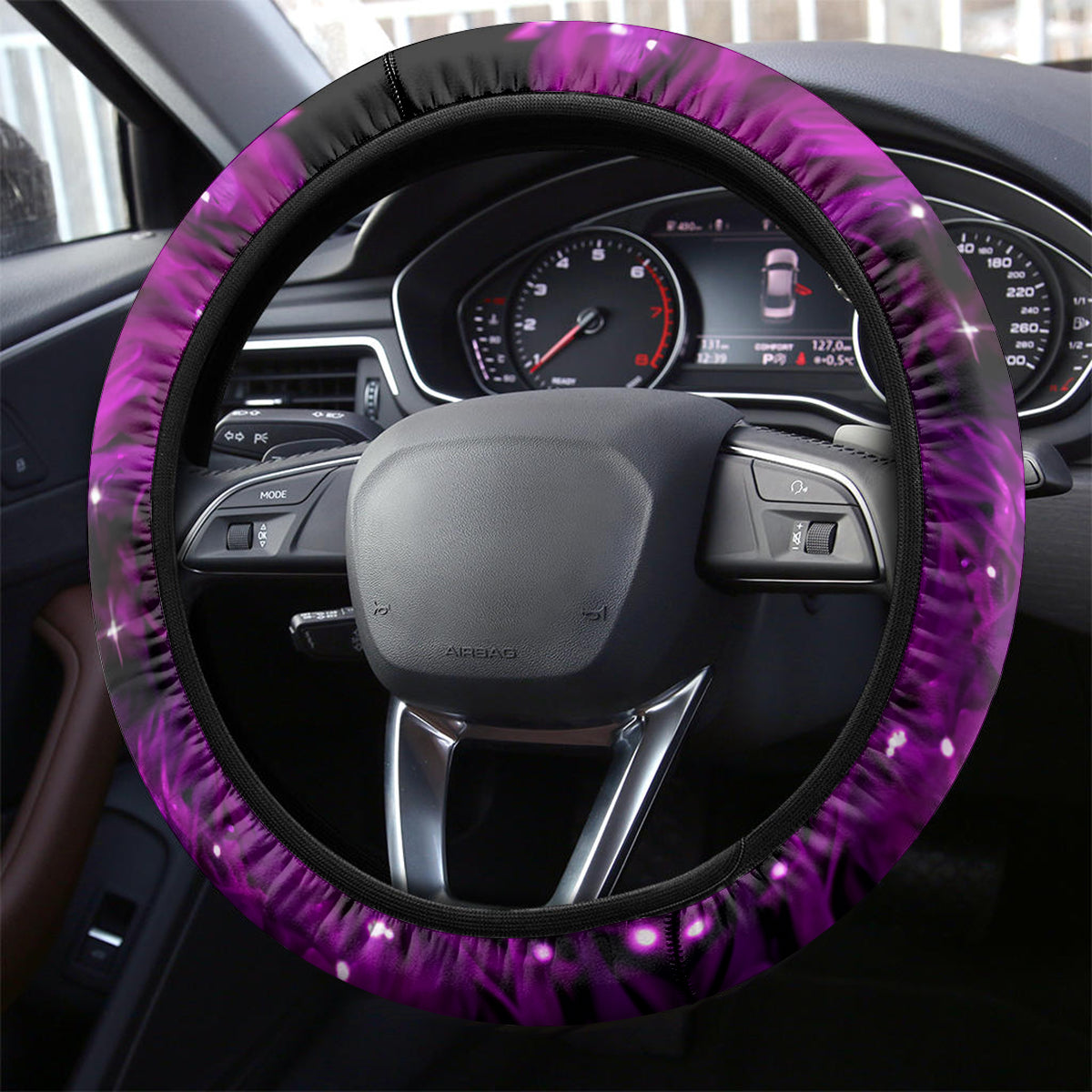Bat Skull Steering Wheel Cover Bat Skull Hello Darkness My Old Friend - Wonder Print Shop