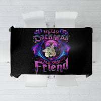 Bat Skull Tablecloth Bat Skull Hello Darkness My Old Friend - Wonder Print Shop