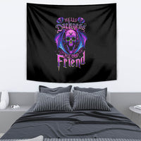 Bat Skull Tapestry Bat Skull Hello Darkness My Old Friend - Wonder Print Shop