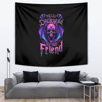 Bat Skull Tapestry Bat Skull Hello Darkness My Old Friend - Wonder Print Shop