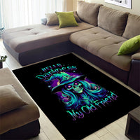 Witch Skull Area Rug Skull Witch Hello Darkness My Old Friend - Wonder Print Shop