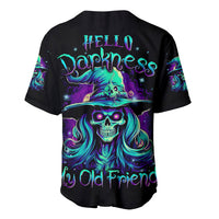 Witch Skull Baseball Jersey Skull Witch Hello Darkness My Old Friend - Wonder Print Shop
