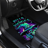 Witch Skull Car Mats Skull Witch Hello Darkness My Old Friend - Wonder Print Shop