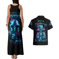Witch Skull Couples Matching Tank Maxi Dress and Hawaiian Shirt Skull Witch Hello Darkness My Old Friend - Wonder Print Shop